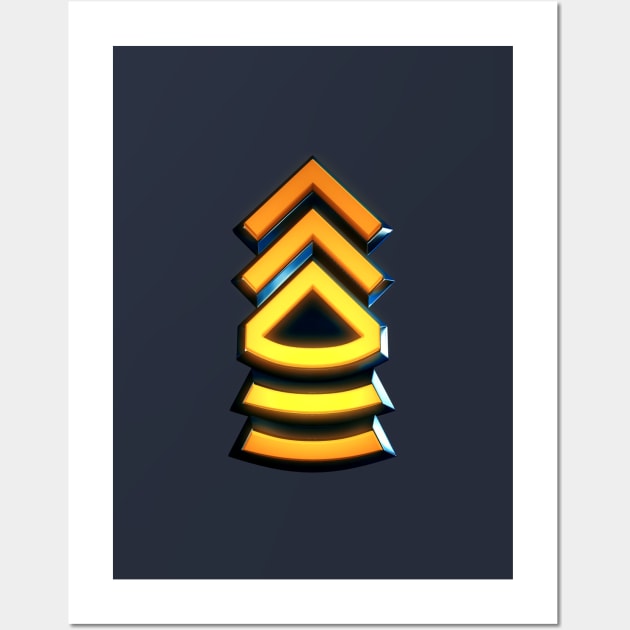 Master Sergeant - Military Insignia Wall Art by Arkal